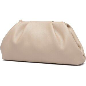 🆕Women Nude PU Leather Clutch Purse Elegant Formal Evening Bag Luxurious